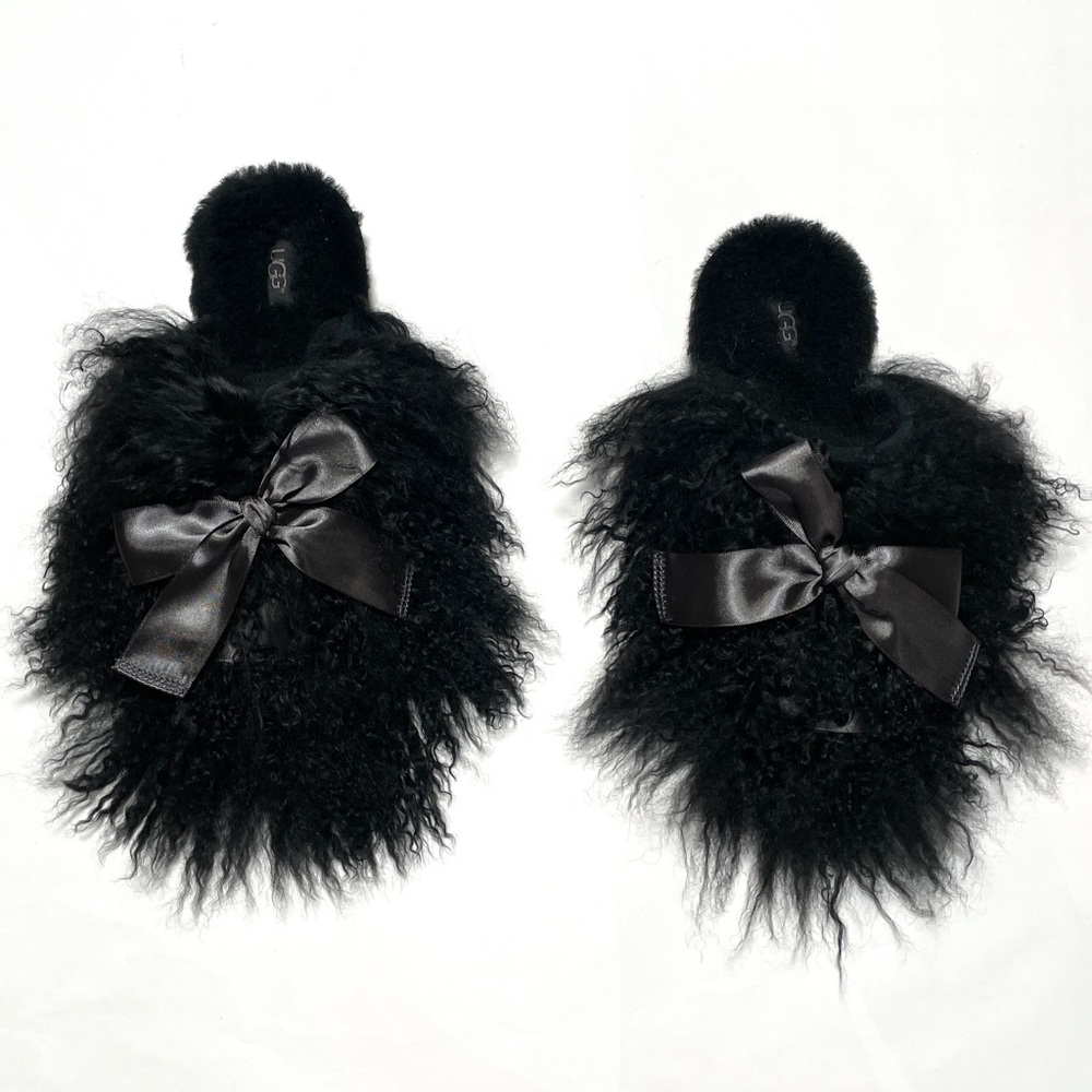 UGG Classic Coquette Mongolian Black SLIPPERS - WOMEN'S